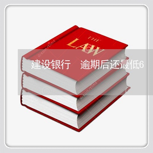 建设银行 逾期后还最低6
